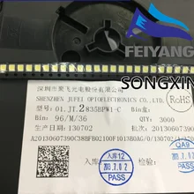 1000 шт. светодиодный светильник jufei с подсветкой 1210 3528 2835 1 W 3 V 107LM холодный белый ЖК-дисплей с подсветкой для ТВ-приложения 01. JT.2835BPWP2-C