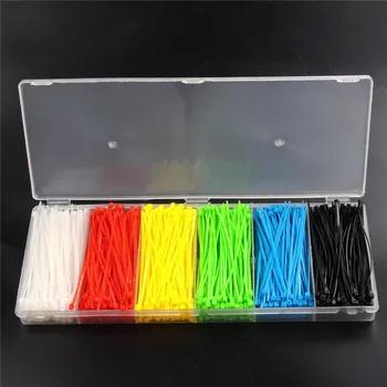 

Suleve ZT01 900pcs 100x2mm Self Locking Nylon Cable Wire Zip Ties 6 Colors New