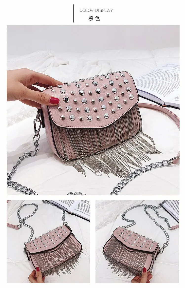 Британская модная простая сумка в виде ракушки женская дизайнерская сумка Высококачественная сумка из искусственной кожи с заклепками qq336
