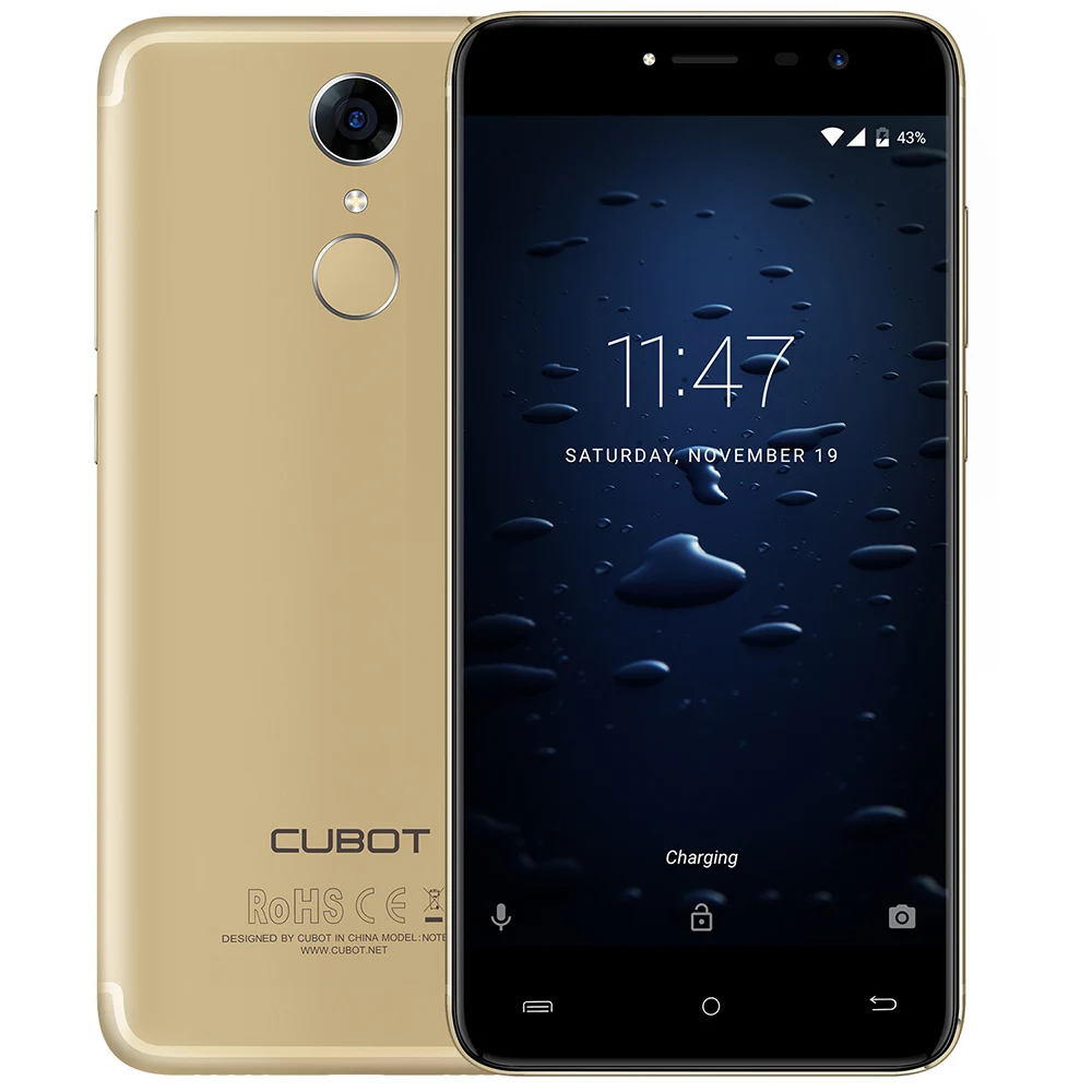 Cubot Note Plus, отпечаток пальца, 5,2 дюймов, FHD, четырехъядерный смартфон, 3 Гб ram, 32 ГБ rom, 16 МП, Android 7,0, 4G, LTE, смартфон