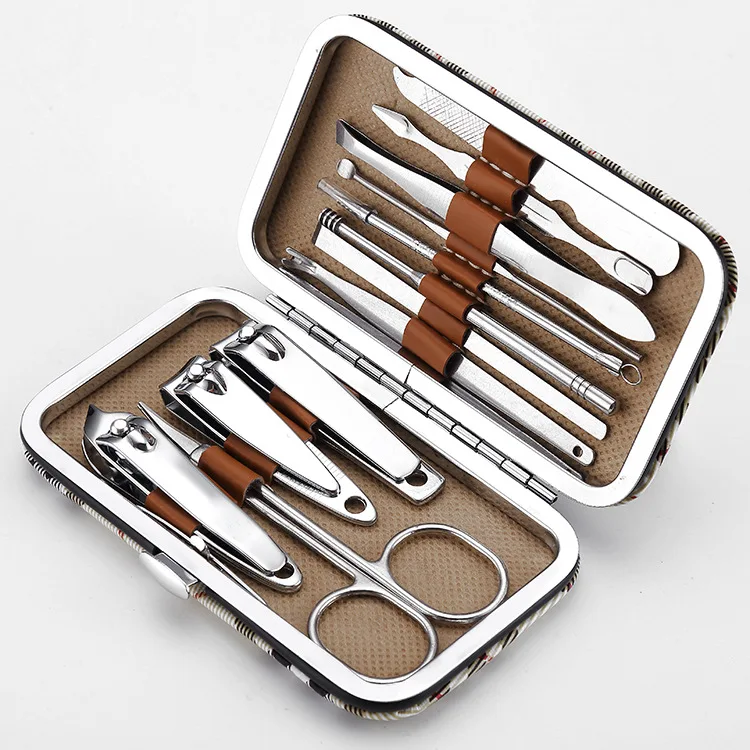 

12 pcs / Set Manicure Set Tool Multi-function Nail Tool Stainless Steel Nail Trim Nail Clippers Scissors Tweezers Tool