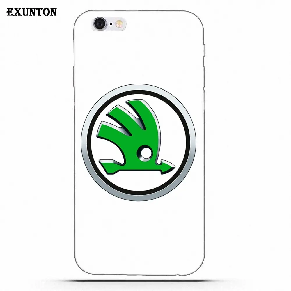 Мягкий модный логотип Skoda для Apple iPhone 4 4S 5 5C SE 6 6S 7 8 Plus X для Apple iPhone 4 4S 5 5C SE 6 6S 7 8 Plus X - Цвет: as picture