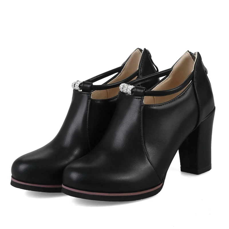 Karinluna/размеры 32-48, качественные женские туфли-лодочки вечерние туфли на платформе на Высоком толстом каблуке для свадьбы и выпускного женская обувь
