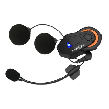 

T-max Motorcycle Intercom Helmet Bluetooth Headset 6 Riders Group Talking FM Radio Bluetooth 4.1 + Soft Earpiece