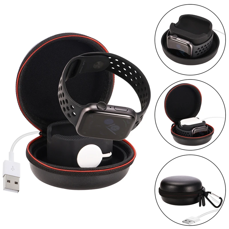

Hot-sales Portable Charger Charging Holder Dock Case Travel Hard Protective Bag Pouch Case For Apple Watch Series 1/2/3