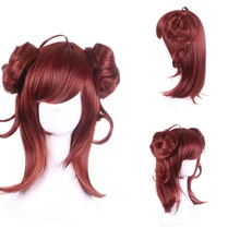 High Quality New hair accessories synthetic brown red hair jewelry for onmyoji Peach demon Cosplay wigs Women free shipping High Quality New hair accessories synthetic brown red hair jewelry for onmyoji Peach demon Cosplay wigs Women free shipping