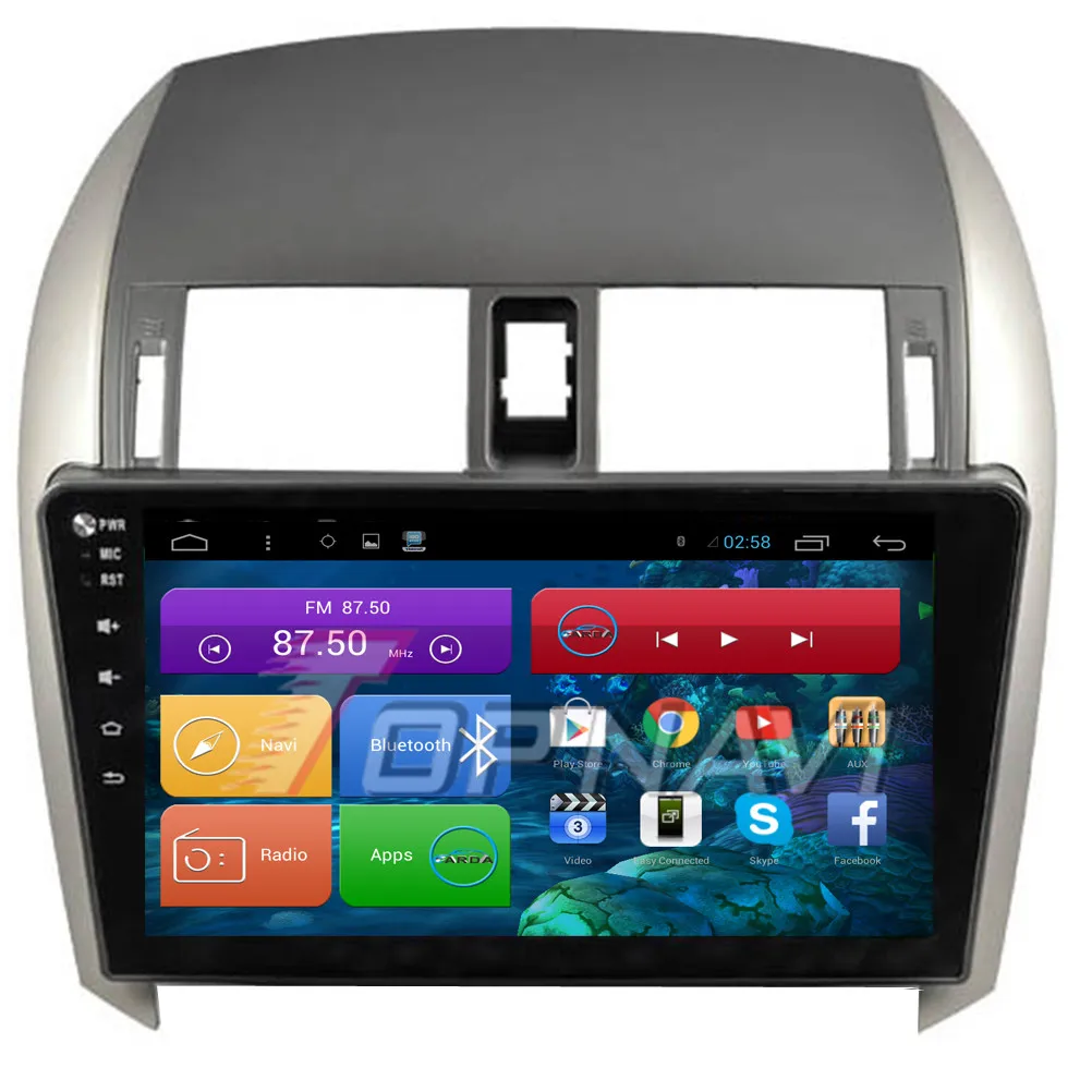 Best Topnavi 10.2 #039; #039; Quad Core Android 6.0 Car GPS Navigation for Toyota Corolla 2007 2008 2009 2010 2011 2012 2013 Autoradio,NO DVD
