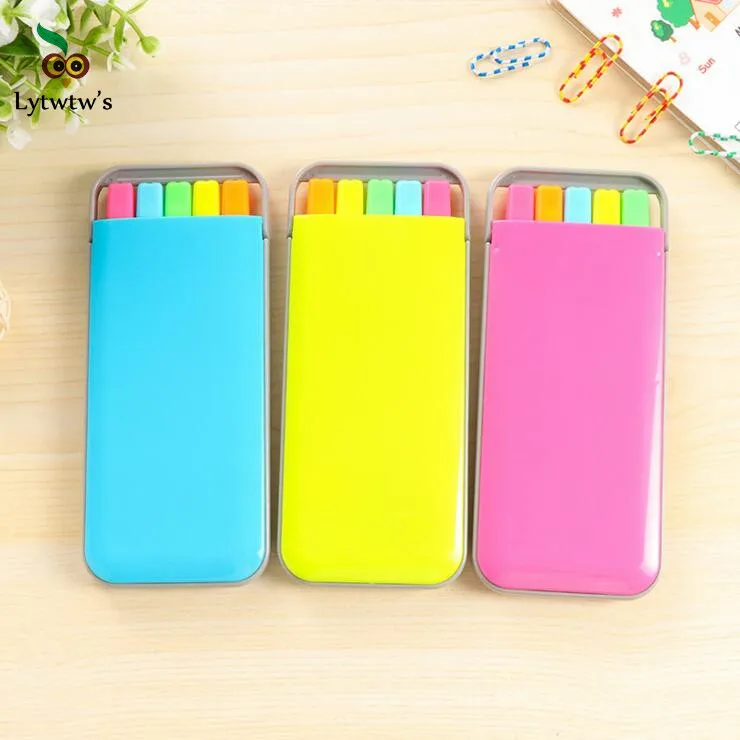 

1 Set Lytwtw's Korean Creativity Candy Color High-capacity Expression 5 Color Cute Art Marker Graffiti Pens with Fragrance