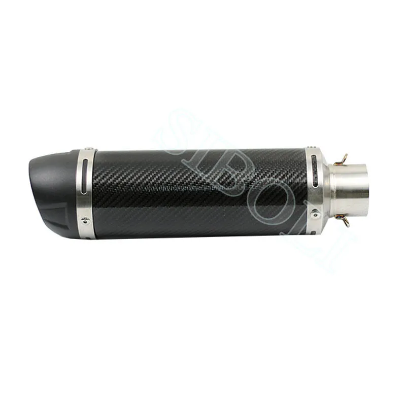 Fibra de carbono para leovince Escape de motocicleta tubo de mufla de Scooter modificado para suzuki ltz 400 aerox 155 rsv4 xt 600 fz16