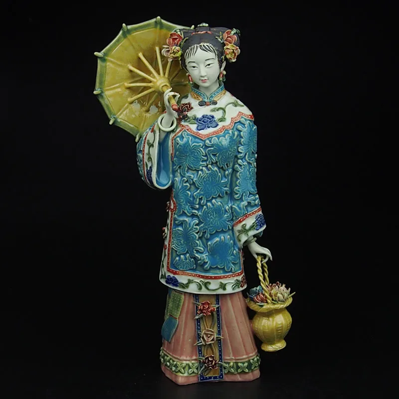 

Folk Art Porcelain Ceramic Traditional Chinese Figurine Collection for Gift Vivid Noble Lady SYX031