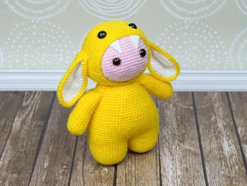 

Amigurumi Crochet monster rattle toy and doll