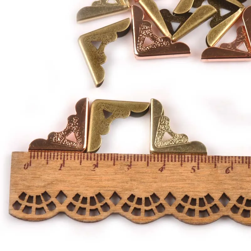 Description Picture 5 of item50Pcs Mixed Books Corner Diy Metal Photo Albums Menus Folders17x17x2.5mm Corners Protectors For Scrapbooking Accessories C2201