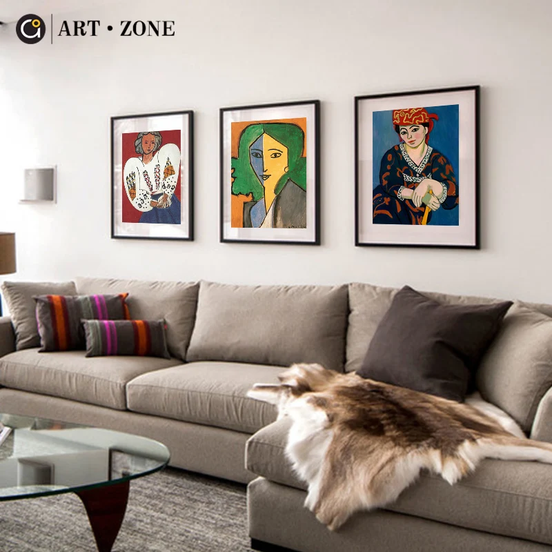 

ART ZONE Portrait Canvas Painting Abstract Character Interior Wall Wedding Festival Art Decoration Pictures Canvas Posters
