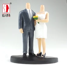 Wedding Cake Topper wedding gift custom avatar 3D studio portrait custom real clay dolls and other fixed body resin SR283