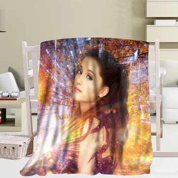 

Custom Ariana Grande Travel Blanket Home TV Casual Relax for Family Soft Fluffy Warm Blanket #KPL0007J