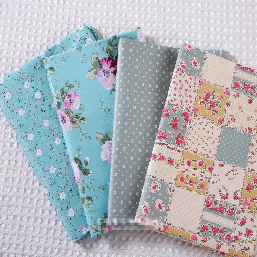 Hand-dyed Quilt Fabric Fat Quarters 7 Color Graduated Red to Green Cotton Sewing Upholstery