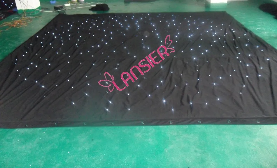 3-meter-x-6-meter-white-lights-black-fireproof-velvet-wedding-stage-led-star-curtain-backdrops