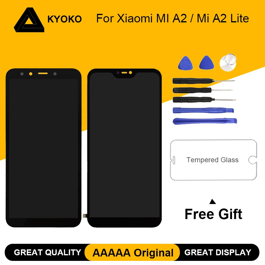 AAA Оригинальный ЖК-экран для Xiaomi Mi A2 lite ЖК-дисплей сенсорный экран Замена 6X Redmi 6 Pro