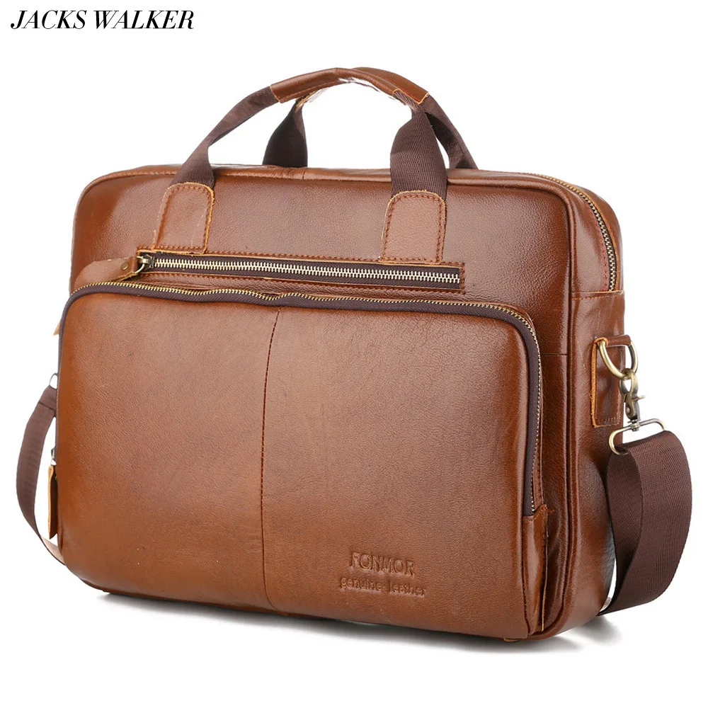 

New Luxury 100% Cow Genuine Leather Business Men's Briefcase Male Shoulder Bag Real Leather Messenger Bag Tote Computer Bag