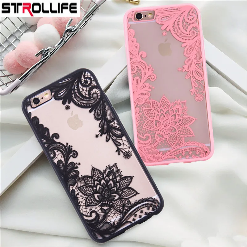 STROLLIFE сексуальные кружевные чехлы для телефонов с изображением цветов iphone 8 Plus