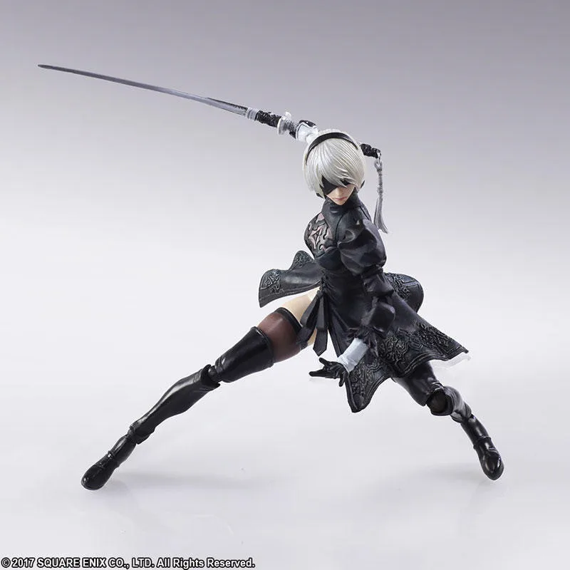 Настоящая игра Аниме Фигурка 15 см Play Arts Kai NieR Automata YoRHa No. 2 Тип B 2B Фигурки игрушки