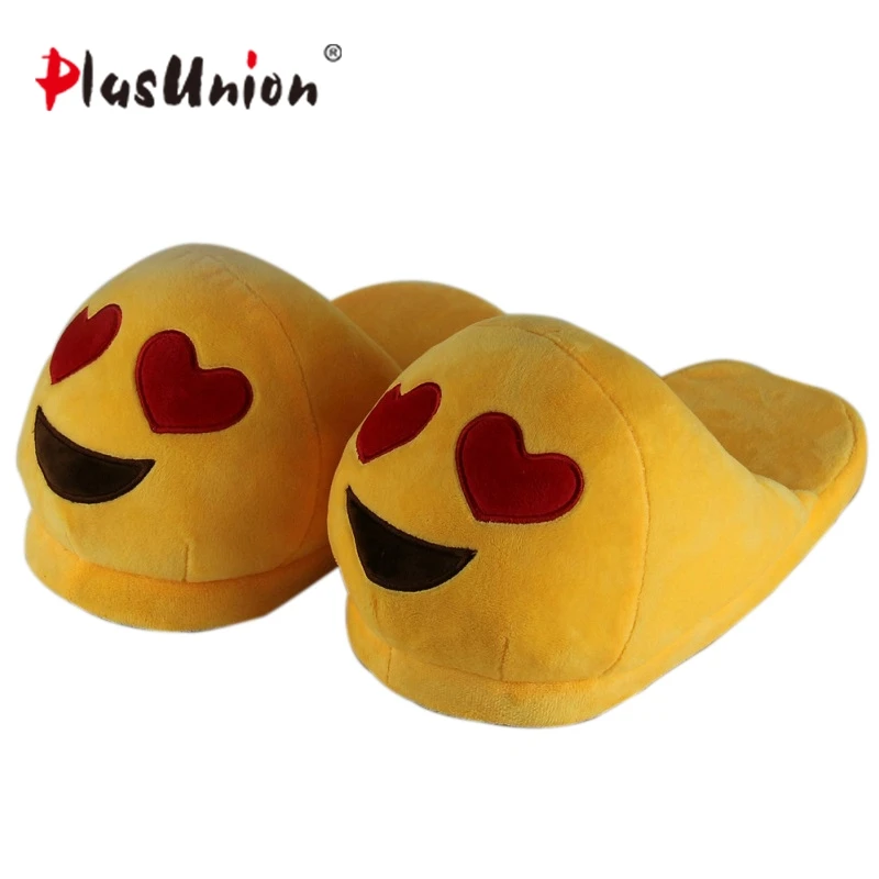 

emoji slippers women cute indoor warm shoes adult plush slipper winter furry house animal home cosplay costumes autumn pantoufle