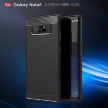 BYHeYang For Samsung Galaxy Note 8 Phone Cover Shockproof Silicone Texture Carbon Fiber Brushed TPU Case For Galaxy Note 8