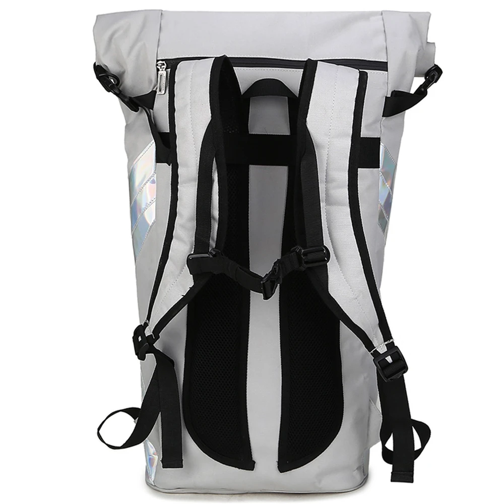 Рюкзак лазерный рыцарский рюкзак мужской рюкзак для путешествий Студенческая сумка большая емкость рулонная крышка большая барабанная сумка