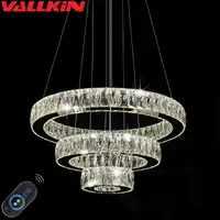 ホーム装飾照明 Led クリスタルペンダントランプ調光可能な屋内ランプシャンデリアモダンな照明器具リモコン