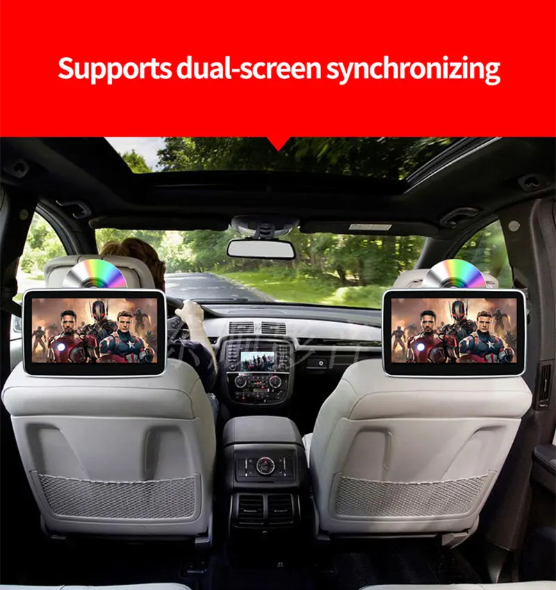 Cemicen 10,1 дюймов Android 6,0 Автомобильный подголовник dvd-плеер HD 1080P видео Автомобильный Монитор сенсорный экран с wifi/HDMI/USB/SD/FM/Bluetooth