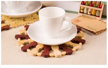 

100pcs/lot Bamboo Placemat for Dining Table Mat Square/Round Disc Pads Bowl Pad Heat Insulation Placemats Coasters