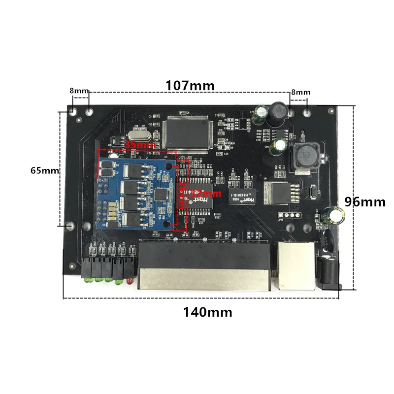 ANDDEAR 10/100 Мбит/с rj45 коммутатор poe 802.3af 4 poort voeding 15 5 Вт voor ip камера nvr telefoon wifi точка