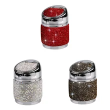 Автомобильная пепельница, стразы, пепельница, сигарета, дым, для путешествий, нержавеющая сталь, пепельница, держатель для авто, дома, офиса