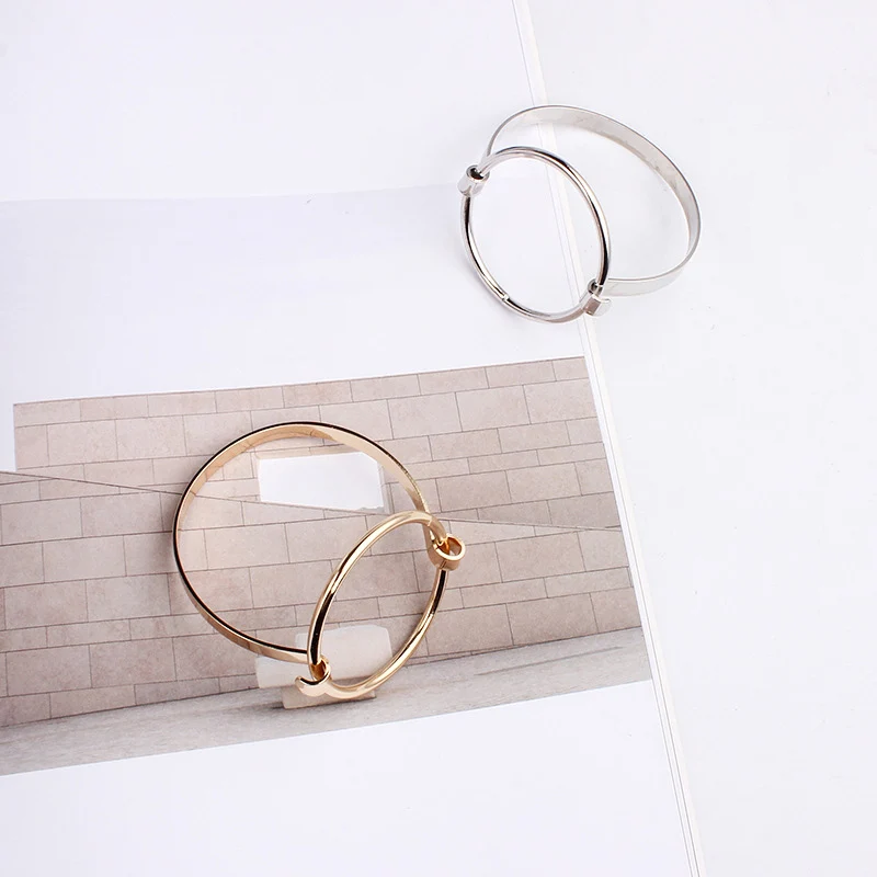 Lvytide индивидуальный тонкий круглый браслет современный минималистичный большой круглый браслет открытые круглые ювелирные изделия женские модные ювелирные изделия