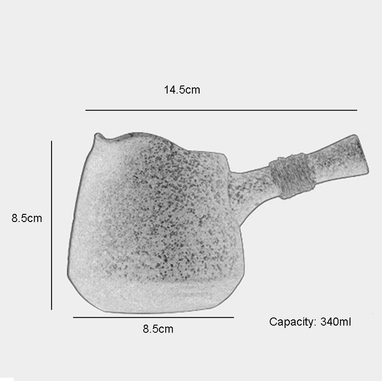 340 мл японский стиль чайный набор кунг-фу керамика грубая керамика Боковая ручка ярмарка кружка чай море домашний декор в стиле ретро шкаф украшения