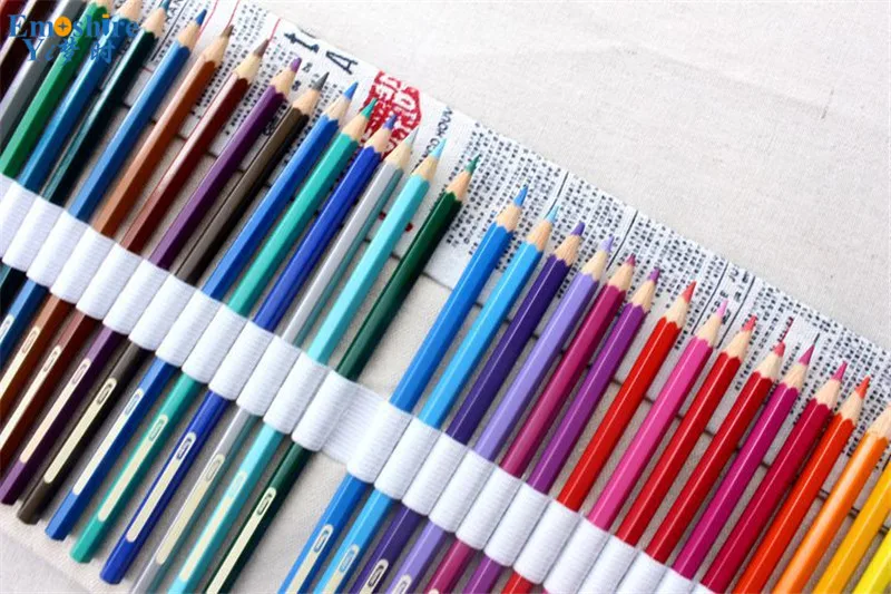 Emoshire English canvas color lead painting roller blind men and women pupils pencil pencil case pencil case Meng (7)