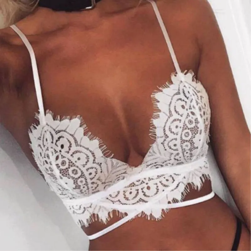 

Hirigin 2019 Newest Hot arrival Sexy High Quality Floral Sheer Lace FLOWER Bralette Push Up Bra Crop Top Ladies