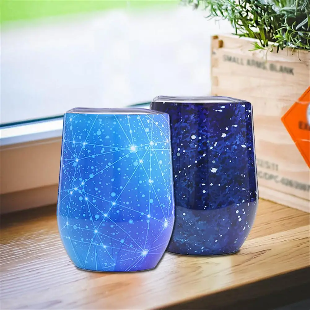 

Wine Glass Insulated Tumbler with Lid Double Wall Vacuum Insulation Stainless Steel Cup for Wine Coffee Drinks for Home Office