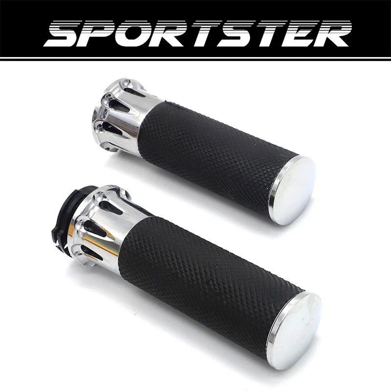

Motorcycle Accessories Grip Handlebar handle Hand Grips For Harley Sportster 883 Dyna Softail Touring Chrome CNC 1" 25mm Edge