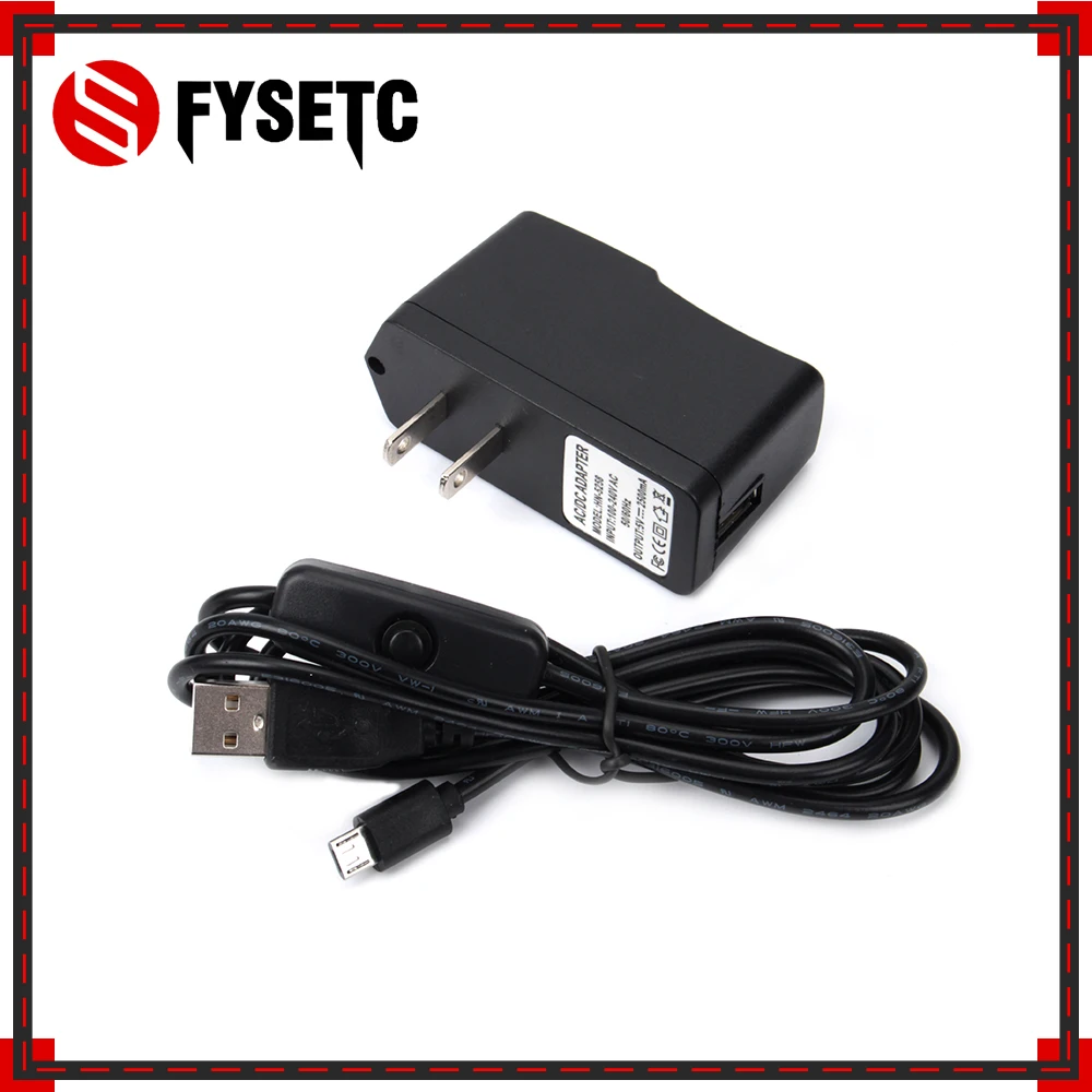 Raspberry Pi 3 US Power Charger 5V 2.5A Micro USB Adapter with ON/OFF Switch Button Cable for 3B+ | Компьютеры и офис