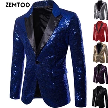 Платье для выступлений золото костюм с пайетками ночной клуб костюм размещен церемониальное пальто