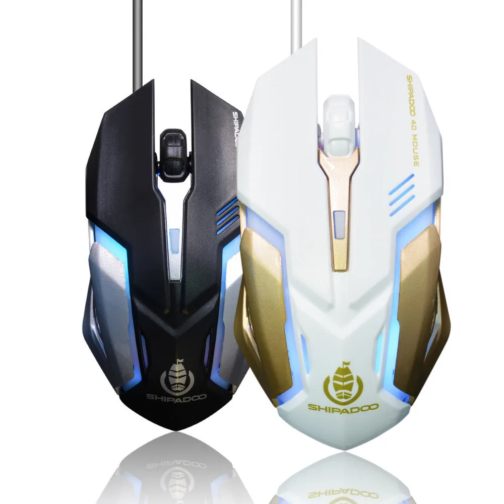  Gmilli 2400DPI USB Optical 1.35m Wired Mouse Mice 4 Buttons For PC Mac Laptop Game LOL Dota Dropshi