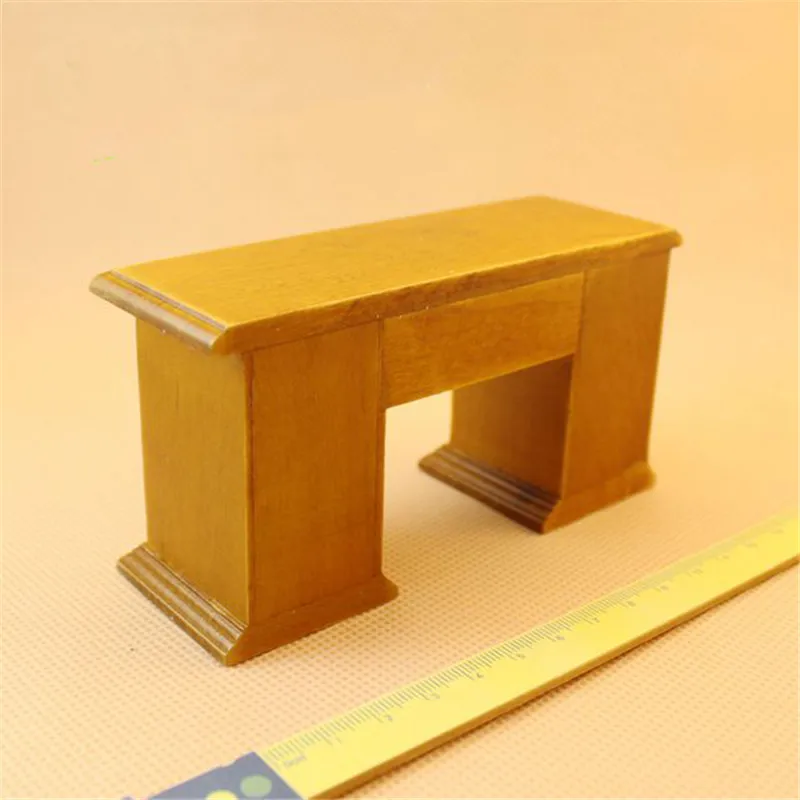Doub K 1:12 Wooden minature desk & chair for dolls Dollhouse Furniture toy pretend play toys for children girls kids gifts Doub K 1:12 Wooden minature desk & chair for dolls Dollhouse Furniture toy pretend play toys for children girls kids gifts