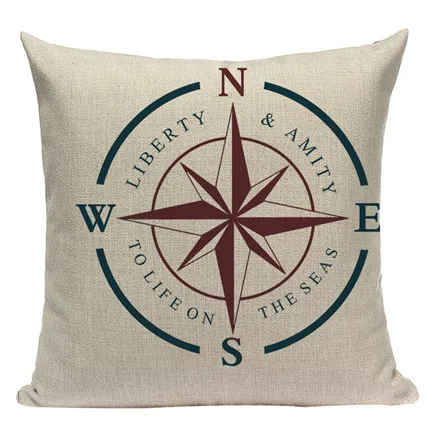 Anchor ship Throw Pillow Cover Bedding Camping Hotel Office Home ocean Decor Cushion Cover Fabric For Furniture Pillowcase