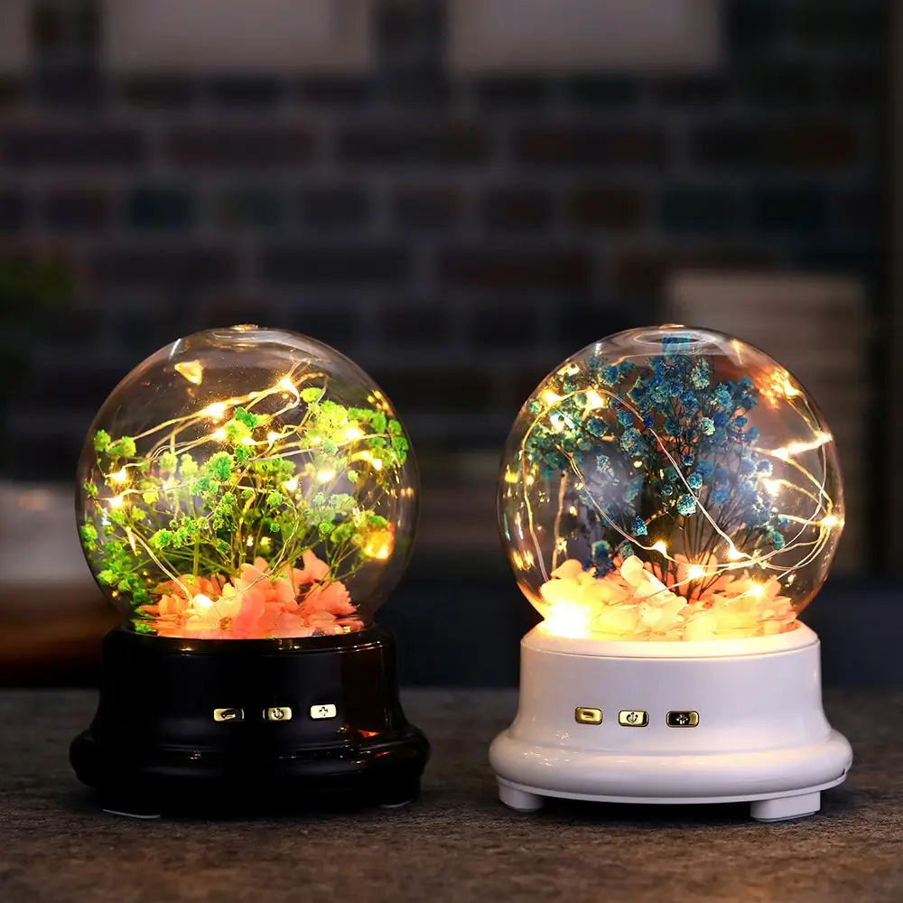

Dreamlike Music Lamp LED Night Light USB Charging Spherical Sound Acoustics Tabletop Decorative Voice Speaker Music Lamp