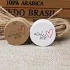 Etiqueta de agradecimiento linda de 3cm, hecha con papel de amor Kraft/blanco regalo colgar tag100pcs + 100 cuerda para decoración de embalaje de regalo ► Foto 1/6