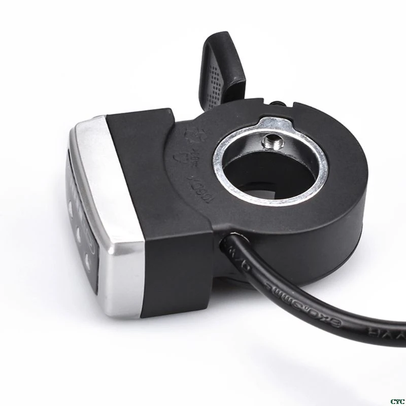 Sale 36/48V Motorcycle E-Bike Bicycle E-Scooter Throttle Finger Two-Way Thumb With Battery Power And Switch ON-OFF Thumb Turn Handle 7