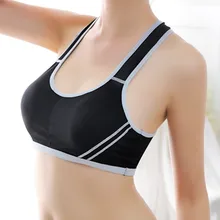 1 PCS Women Padded Stretch Seamless Sports Bra Athletic Vest Gym Fitness Cross Back Yoga Top Drop Shipping