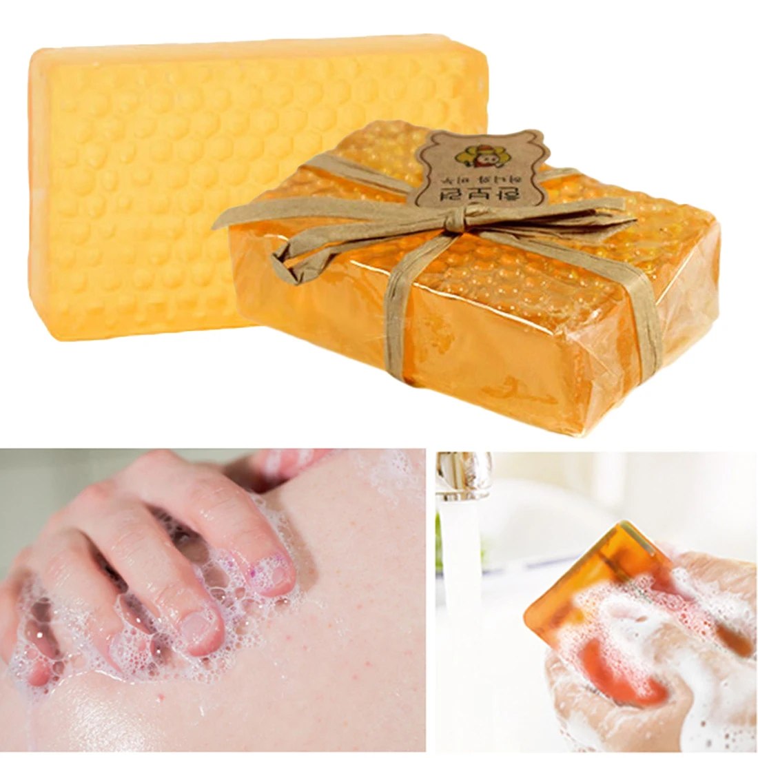 100g Face Body Skin Care Deep Cleaning Soap Honey Kojic Acid Soap Handmade Whitening Soap Natural Honey Soap