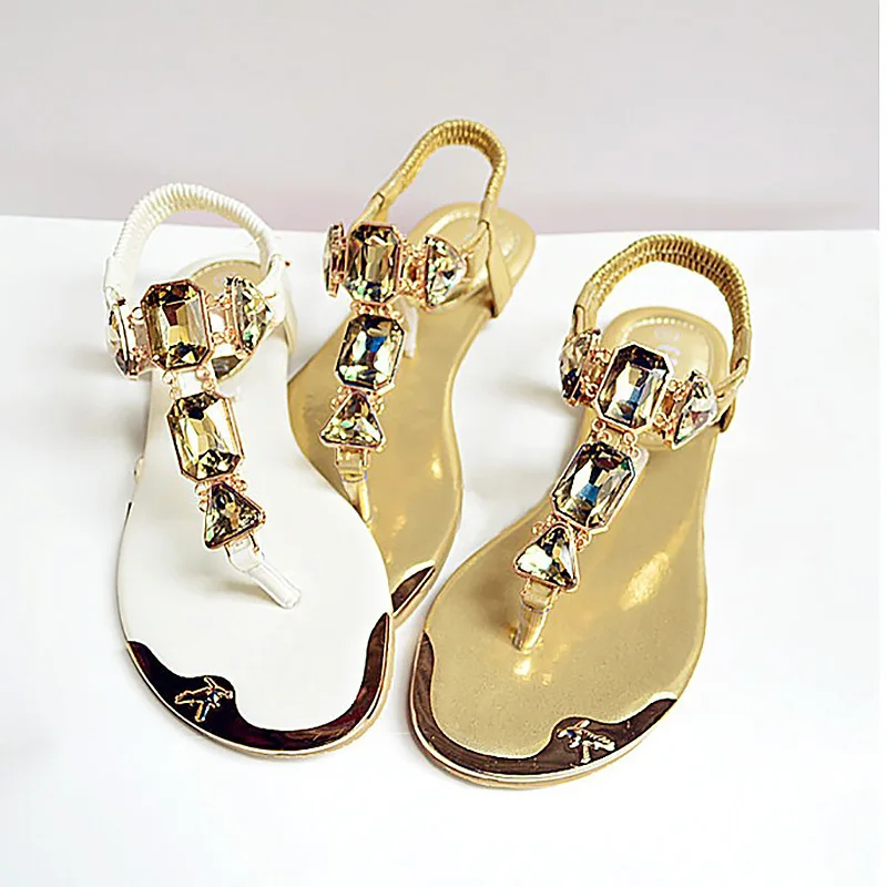 Ceny Buty damskie sandały 2019 hot moda rhinestone letnie buty damskie sandały clip toe damskie buty sandalia feminina